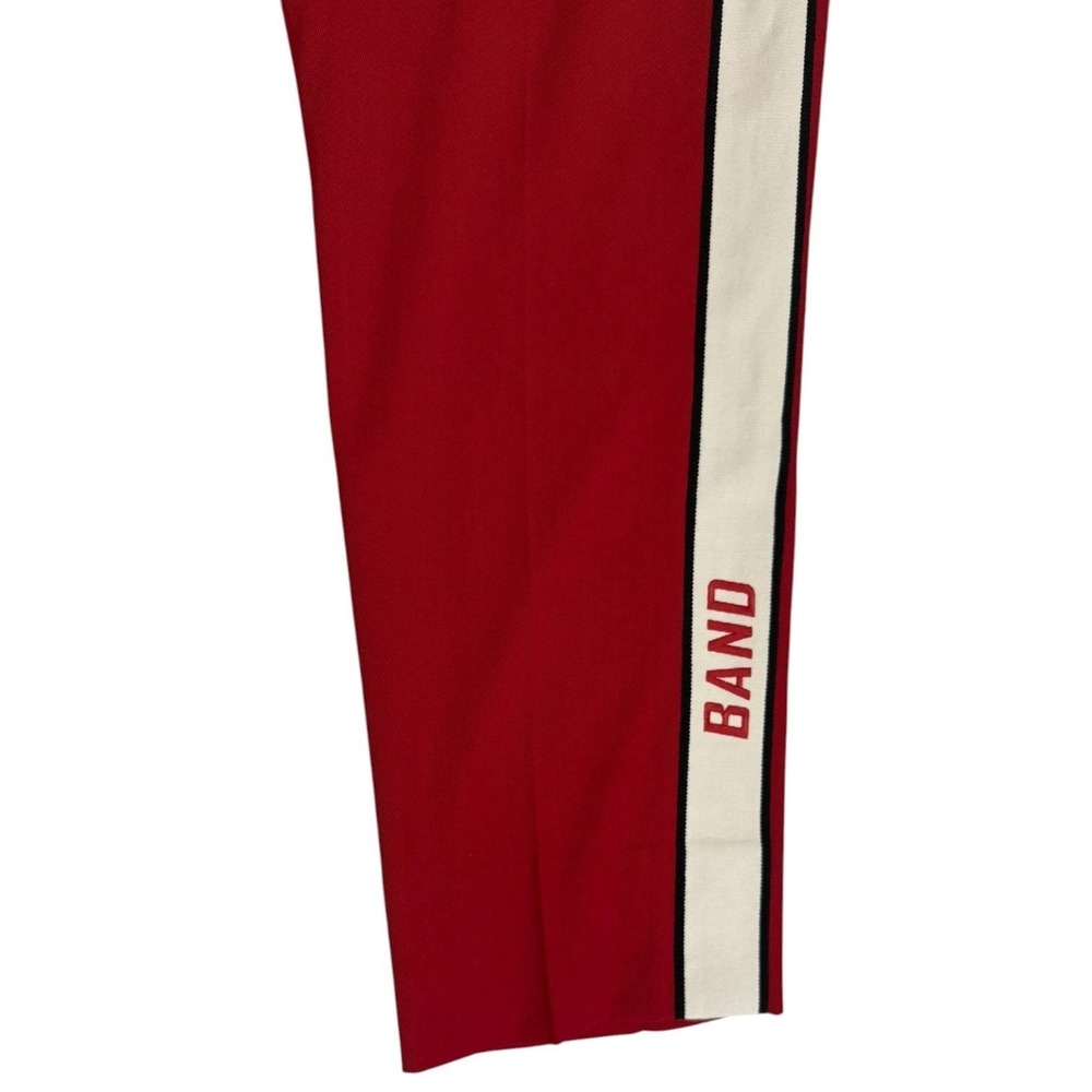 Gucci Band Stripe Red Wool Trouser Pants Unisex Size 48 Made in Italy 32x30 - Picture 5 of 9